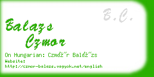 balazs czmor business card